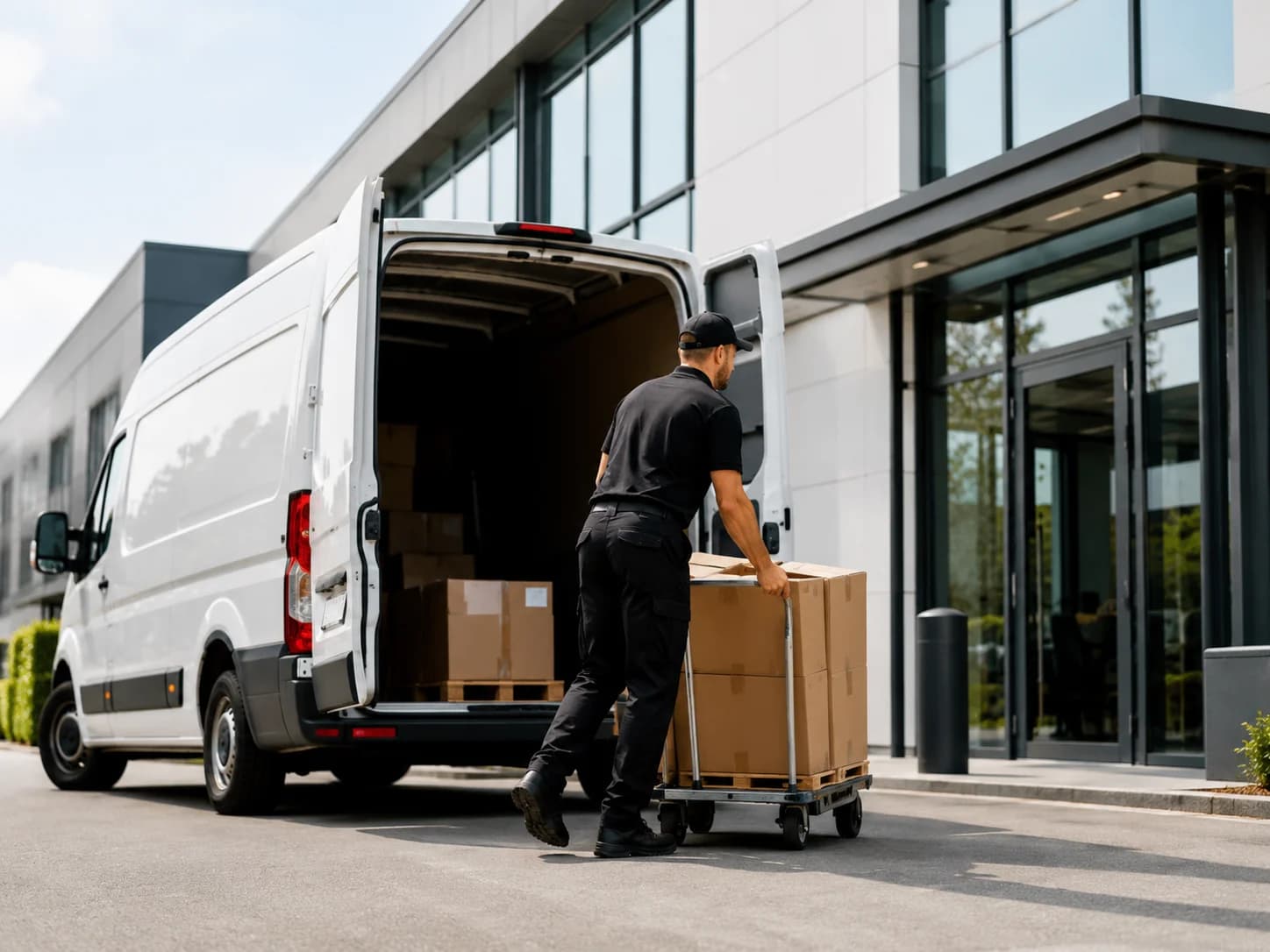 Professional business courier delivery support